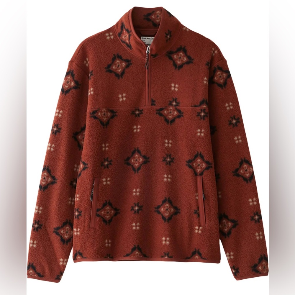 NEW Frank and Oak men’s half zip polar fleece pullover size small